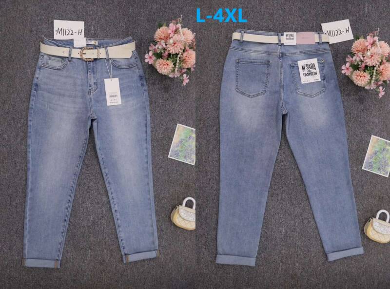 Spodnie damskie jeansy Roz L-4XL, 1 Kolor Paczka 10 szt